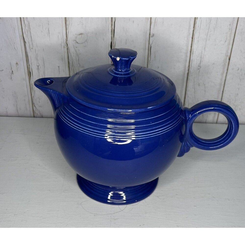 Fiestaware Vintage Cobalt Fiesta Teapot